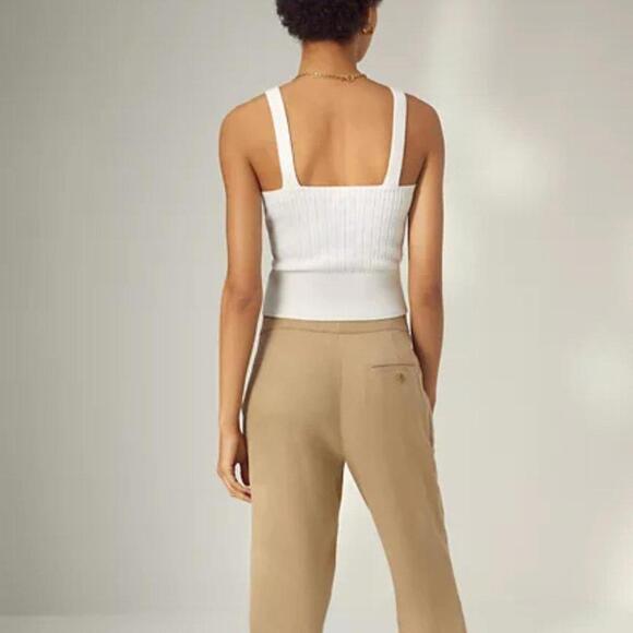 Aritzia Cream Ribbed Knit Tank Top - Picture 2 of 9